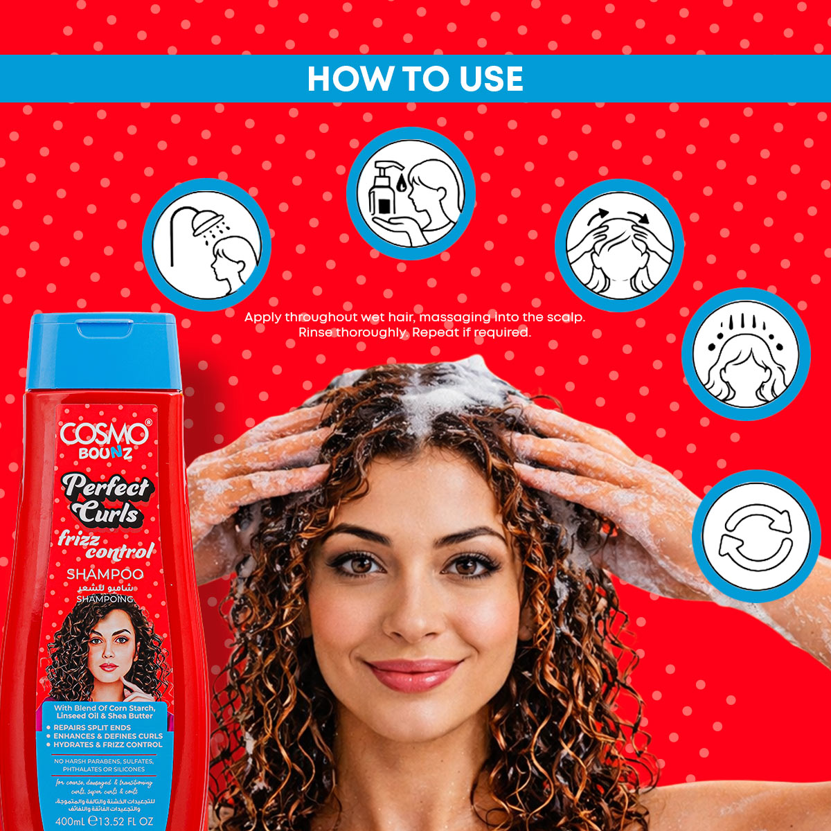 Bounz Perfect Curls Frizz Control Shampoo