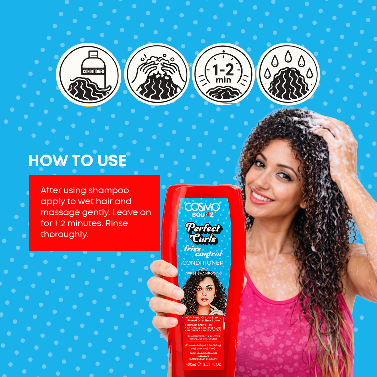 Bounz Perfect Curls Frizz Control Conditioner